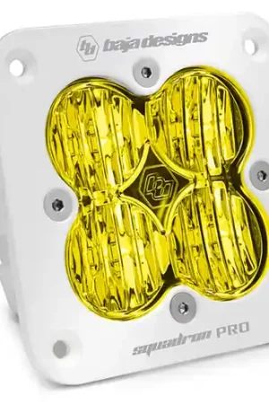 Baja Designs Squadron Pro White Wide Cornering Pattern Flush Mount LED Light Pod - Amber - 491015WT Free Shipping