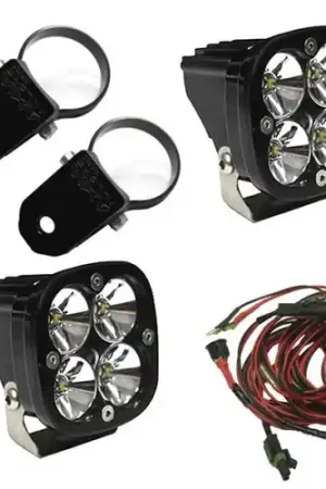 Express Delivery Baja Designs Squadron Pro LED Light Pods Kit w/A-Pillar Mounts/2.00in Harness - 497102
