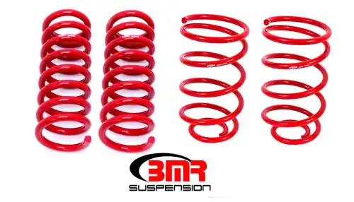 Best Seller BMR 1964-1966 Grand Sport | Skylark | El Camino | Chevelle | Malibu | Monte Carlo | Cutlass | 442 | Lemans | GTO (A-Body) Lowering Spring Kit (Set Of 4) - Red - SP033R