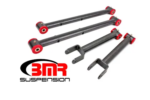 High Quality BMR 1964-1967 Grand Sport | Skylark | El Camino | Chevelle | Malibu | Monte Carlo | Cutlass | 442 | Lemans | GTO (A-Body) Non-Adj. Rear Suspension Kit - Black Hammertone - RSK001H