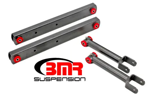 Order Now BMR 1964-1967 Grand Sport | Skylark | El Camino | Chevelle | Malibu | Monte Carlo | Cutlass | 442 | Lemans | GTO (A-Body) Non-Adj. Rear Suspension Kit - Black Hammertone - RSK002H