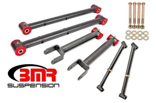 BMR 1964-1967 Grand Sport | Skylark | El Camino | Chevelle | Malibu | Monte Carlo | Cutlass | 442 | Lemans | GTO (A-Body) Non-Adj. Rear Suspension Kit - Black Hammertone - RSK007H Special Offer