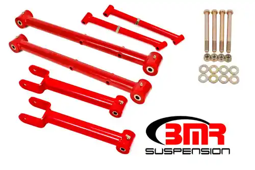 Big Sale BMR 1964-1967 Grand Sport | Skylark | El Camino | Chevelle | Malibu | Monte Carlo | Cutlass | 442 | Lemans | GTO (A-Body) Non-Adj. Rear Suspension Kit - Red - RSK007R