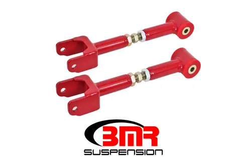 BMR 1964-1967 Grand Sport | Skylark | El Camino | Chevelle | Malibu | Monte Carlo | Cutlass | 442 | Lemans | GTO (A-Body) Upper Control Arms On-Car Adj. (Polyurethane) - Red - UTCA043R Professional Grade