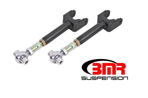 Free Returns BMR 1964-1967 Grand Sport | Skylark | El Camino | Chevelle | Malibu | Monte Carlo | Cutlass | 442 | Lemans | GTO (A-Body) Upper Control Arms On-Car Adj. Rod Ends - Black Hammertone - UTCA044H