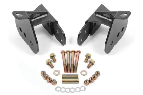 BMR 1964-1972 Chevelle Rear Control Arm Relocation Brackets - Black Hammertone - CAB400H Direct From Manufacturer