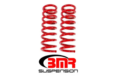 One Day Deal BMR 1964-1972 Grand Sport | Skylark | El Camino | Chevelle | Malibu | Monte Carlo | Cutlass | 442 | Lemans | GTO (A-Body) Front Lowering Springs - Red - SP013R
