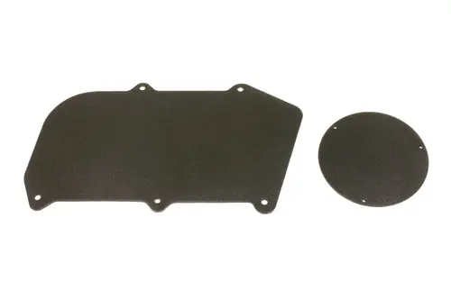 Direct From Manufacturer BMR 1964-1972 Grand Sport | Skylark | El Camino | Chevelle | Malibu | Monte Carlo | Cutlass | 442 | Lemans | GTO (A-Body) Heater Delete Panel Aluminum (Non-A/C Vehicles Only) - Black Hammertone - FP005H