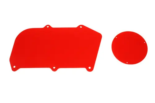 Hot Picks BMR 1964-1972 Grand Sport | Skylark | El Camino | Chevelle | Malibu | Monte Carlo | Cutlass | 442 | Lemans | GTO (A-Body) Heater Delete Panel Aluminum (Non-A/C Vehicles Only) - Red - FP005R