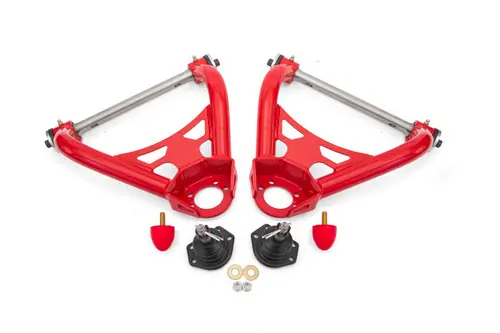 BMR 1964-1972 Grand Sport | Skylark | El Camino | Chevelle | Malibu | Monte Carlo | Cutlass | 442 | Lemans | GTO (A-Body) Non-Adj Upper A-Arms (Polyurethane) - Red - AAU401R Best Seller