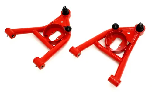 BMR 1964-1972 Grand Sport | Skylark | El Camino | Chevelle | Malibu | Monte Carlo | Cutlass | 442 | Lemans | GTO (A-Body) Non-Adj. Lower A-Arms (Polyurethane) - Red - AA016R New Arrival