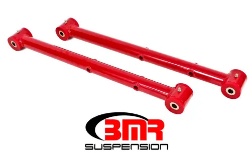 BMR 1964-1972 Grand Sport | Skylark | El Camino | Chevelle | Malibu | Monte Carlo | Cutlass | 442 | Lemans | GTO (A-Body) Non-Adj. Lower Control Arms (Polyurethane) - Red - TCA034R Professional Grade