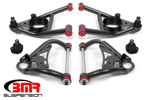 Don’t Miss Out BMR 1964-1972 Grand Sport | Skylark | El Camino | Chevelle | Malibu | Monte Carlo | Cutlass | 442 | Lemans | GTO (A-Body) Upper And Lower A-Arm Kit - Black Hammertone - AA033H