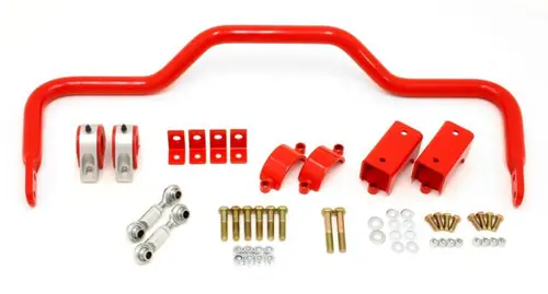 BMR 1964-1972 Grand Sport | Skylark | El Camino | Chevelle | Malibu | Monte Carlo | Cutlass | 442 | Lemans | GTO (A-Body) w/ 3.25in Axles Rear Solid 1.375in Xtreme Anti-Roll Bar Kit - Red - XSB007R Genuine