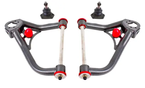 Bargain BMR 1967-1969 Camaro | Firebird (1st Gen F-Body) Non-Adj. Upper A-Arms (Polyurethane) - Black Hammertone - AA005H