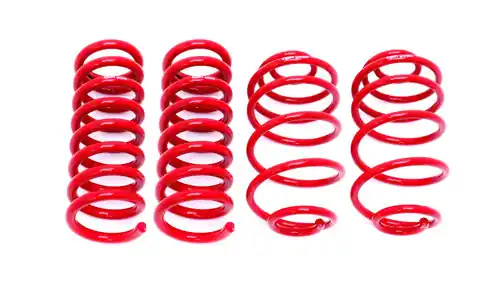 BMR 1967-1972 Grand Sport | Skylark | El Camino | Chevelle | Malibu | Monte Carlo | Cutlass | 442 | Lemans | GTO (A-Body) Lowering Spring Kit (Set Of 4) - Red - SP031R Next Day Delivery