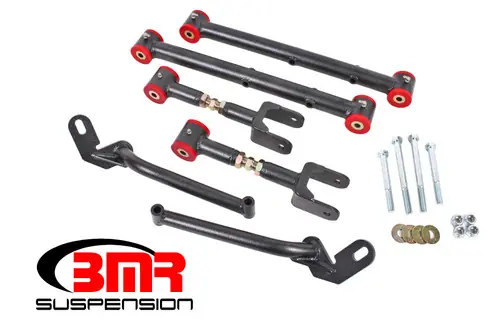 Price Cut BMR 1978-1987 Grand National | Regal | Monte Carlo | El Camino | Malibu | Cutlass | Grand Prix (G-Body) Adj. Rear Suspension Kit - Black Hammertone - RSK028H