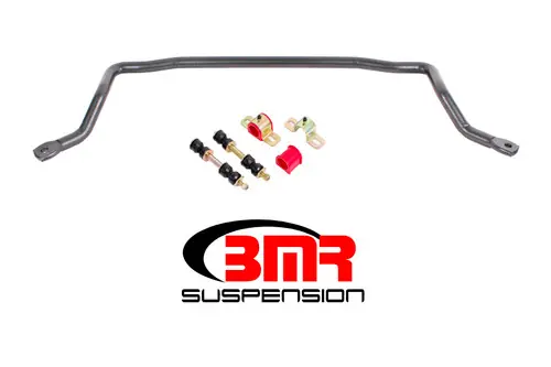 BMR 1978-1987 Grand National | Regal | Monte Carlo | El Camino | Malibu | Cutlass | Grand Prix (G-Body) Front Solid 1.25in Sway Bar Kit w/ Bushings - Black Hammertone - SB020H Today Only