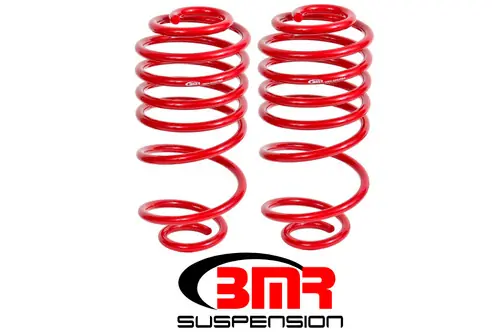 Same Day Shipping BMR 1978-1987 Grand National | Regal | Monte Carlo | El Camino | Malibu | Cutlass | Grand Prix (G-Body) Rear Lowering Springs - Red - SP037R