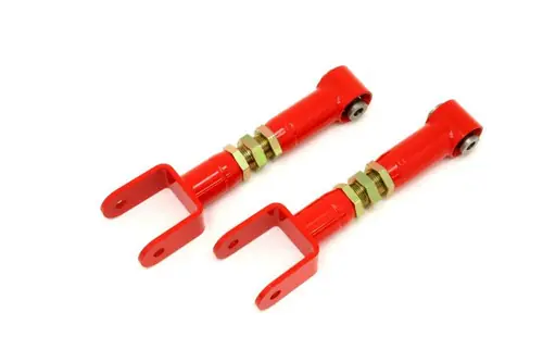 BMR 1978-1987 Grand National | Regal | Monte Carlo | El Camino | Malibu | Cutlass | Grand Prix (G-Body) Upper Control Arms On-Car Adj. w/ Spherical Bearings - Red - UTCA016R Direct From Manufacturer