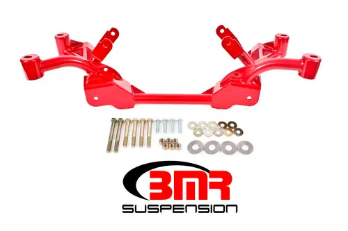 BMR 1982-1992 GM F-Body (Camaro, Firebird) 3rd Gen 3rd Gen F-Body K-Member w/ LS1 Motor Mounts and STD. Rack Mounts - Red - KM008R Free Shipping