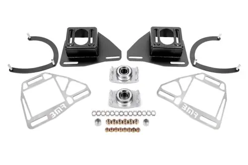 Place Order BMR Suspension 1982-1992 GM F-Body (Camaro, Firebird) 3rd Gen Chevy Camaro Caster/Camber Plates w/ Lockout Plates - Black Hammertone - WAK331H