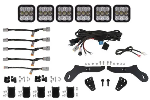 Place Order Diode Dynamics 17-20 Ford Raptor SS5 Grille CrossLink Lightbar Kit - Pro White Combo