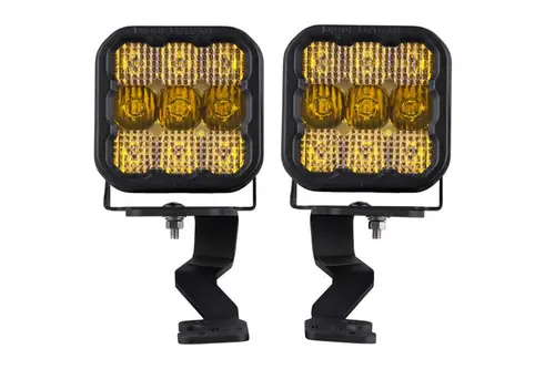 Original Diode Dynamics 2022 Toyota Tundra SS5 Pro Stage Series Ditch Light Kit - Yellow Combo