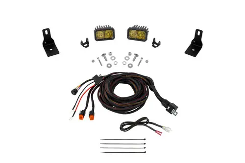 Diode Dynamics 2022+ Ford Maverick, C2 Sport Stage Series Ditch Light Kit Yellow Combo Flash Sale