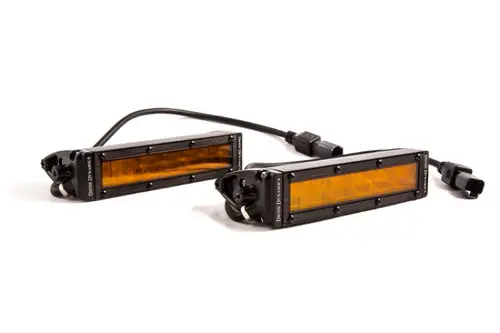 Diode Dynamics 6 In LED Light Bar Single Row Straight SS6 - Amber Wide Light Bar (Pair) Mega Sale