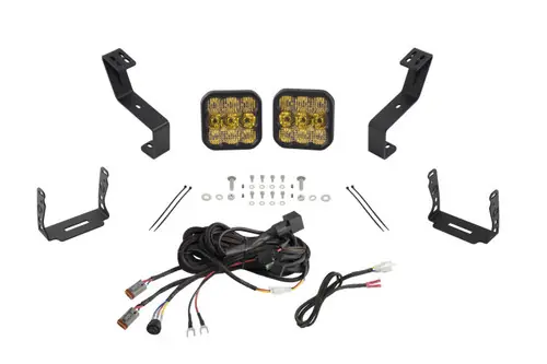 Free Delivery Diode Dynamics SS5 Bumper LED Pod Light Kit for 2019-Present Ram - Sport Yellow Combo