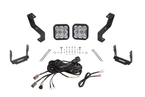 Instant Buy Diode Dynamics SS5 Bumper LED Pod Light Kit for 2019-Present Ram Sport - White Combo