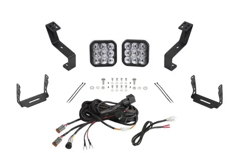 Diode Dynamics SS5 Bumper LED Pod Light Kit for 2019-Present Ram Sport - White Driving Money Back Guarantee