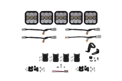 Don’t Miss Out Diode Dynamics SS5 Pro Universal CrossLink 5-Pod Lightbar - White Combo