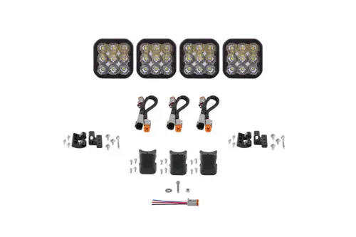 Diode Dynamics SS5 Sport Universal CrossLink 4-Pod Lightbar - White Driving Original
