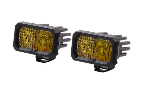 Diode Dynamics Stage Series 2 In LED Pod Sport - Yellow Combo Standard ABL (Pair) Luxury