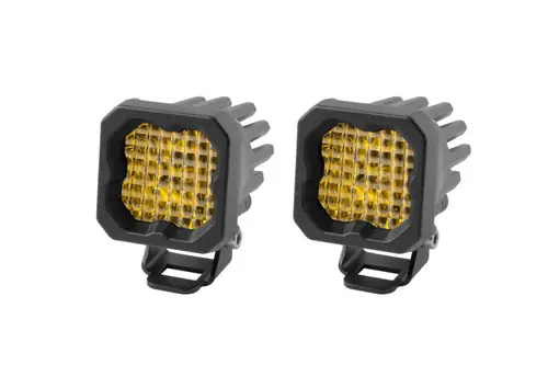 Diode Dynamics Stage Series C1 LED Pod Sport - Yellow Wide Standard ABL (Pair) Worldwide Shipping