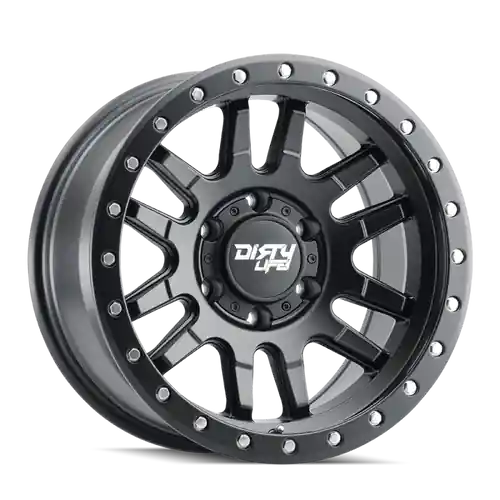 Best Price Dirty Life 9309 Canyon Pro 17x9 / 5x139.7 BP/0mm Offset/108.1mm Hub Matte Black Wheel - Beadlock