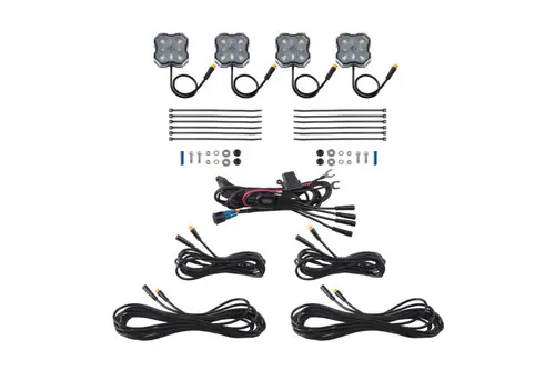 Special Offer Diode Dynamics Stage Series Single Color LED Rock Light - White Diffused M8 (4-pack)