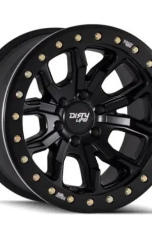 Dirty Life 9303 DT-1 17x9 / 5x127 BP / -12mm Offset / 78.1mm Hub Matte Black Wheel - Beadlock Big Sale