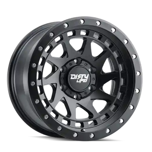 Dirty Life 9311 Enigma Pro 17x9 / 5x139.7 BP/-38mm Offset/108.1mm Hub Matte Blk Wheel w/Simu. Ring Best Choice