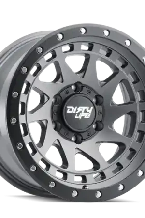 Dirty Life 9311 Enigma Pro 17x9 / 8x170 BP/-12mm Offset/130.8mm Hub Satin Graphite Wheel - Beadlock Instant Buy