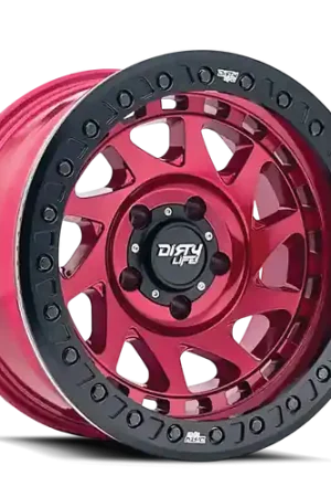 Dirty Life 9313 Enigma Race 17x9 / 6x135 BP / -12mm Offset / 87.1mm Hub Crimson Candy Red Wheel Trusted Brand