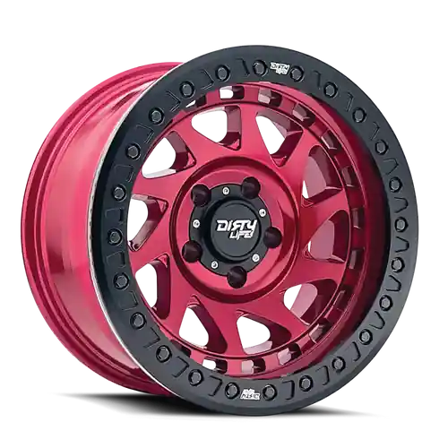 Dirty Life 9313 Enigma Race 17x9 / 6x135 BP / -12mm Offset / 87.1mm Hub Crimson Candy Red Wheel Trusted Brand