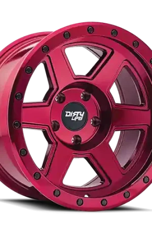 Dirty Life 9315 Compound 17x9 / 5x139.7 BP / -12mm Offset / 108mm Hub Crimson Candy Red Wheel New Arrival