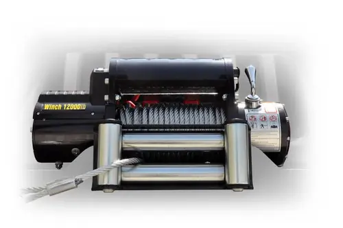 DV8 Offroad 12000 LB Winch w/ Steel Cable & Wireless Remote - Black Get Yours