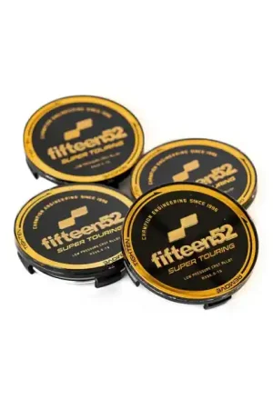 Fifteen52 Super Touring (Chicane/Podium) Center Cap Set of Four - Black/Gold Brand New
