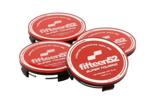 New Arrival fifteen52 Super Touring (Chicane/Podium) Center Cap Set of Four - Red/Chrome