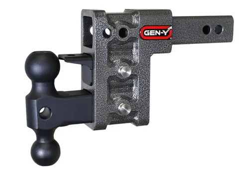 Gen Y Mega Duty 2In Shank 5In Drop 1500 lb TW 10K Hitch w/ GH-031 Dual-Ball w/ GH-032 Pintle Lock Buy Direct