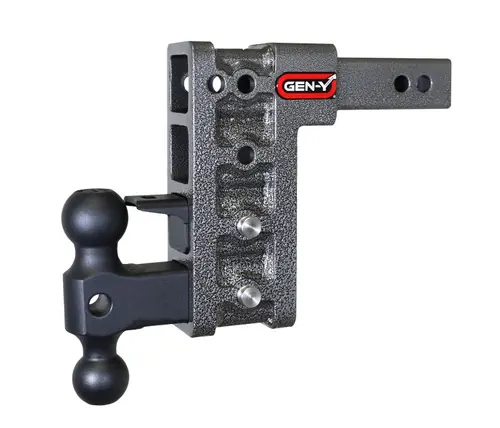 Fast Shipping Gen Y Mega Duty 2In Shank 7.5In Drop 1500 lb TW 10K Hitch w/ GH-031 Dual-Ball w/ GH-032 Pintle Lock